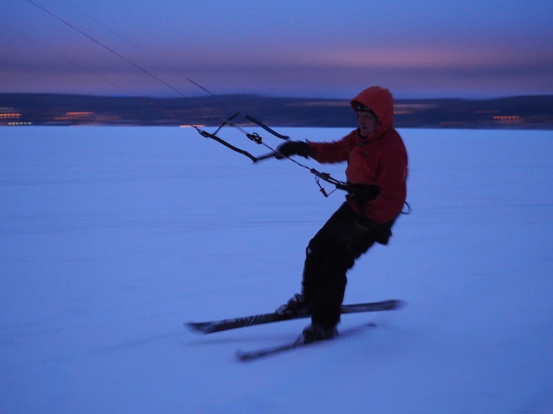 Bekka, on a beautiful "fly-by" across Lake Vesijärvi doing what he loves most : Snow-kiting in the wintertime. "Why not attach skis to a kite on a frozen lake?", he would ask sheepishly, and smile.