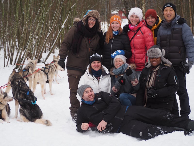 ... and so are we: Ready for another adventure! Love my time in Finland with this international group of bloggers: 