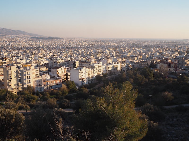 Blick über Athen ...