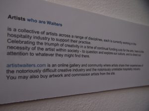 ... leading to Artists Who Are Waiters! Great painting, photography, writing & graphic art is waiting here.