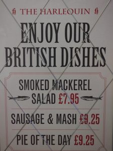 Fond of "the British", no matter what the story reads (sausage and mash?)