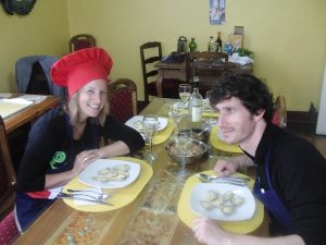 Cooks for the day: In only four hours, we learn how to prepare fresh mussels and cook up some really yummy "choclo" (corn) food. Delicious - a great, "creative tourism" experience!