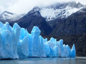 The amazing, stark blue edge of the "Grey Glacier" at the foothill of the Torres Mountain Massif. I have never seen this in my life. So close. Ever. I LOVED this boat trip on Lago Grey !! Don't forget to book in advance during high season.