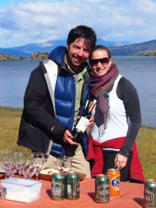 My "Gaucho" for the day: Our knowledgeable and friendly guide Eduardo, who in addition to all the local commentary provides us with delicious snacks, picknick and great "Cerveza Austral" (Southern Beer). A wonderful day out in Torres del Paine!