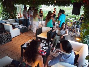 Gemütlich lassen wir den ersten Abend unserer Blogger- und Pressegruppe am Weingut Renacer mit Musik & Grillend ausklingen ...