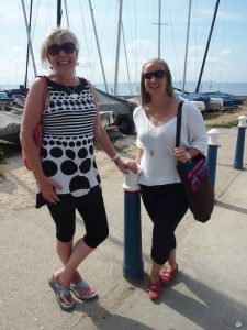 Catriona und ich beim Austausch über Kreativ-Reisen, das Leben in Kent und vieles mehr.