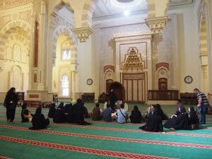 ... with the inside of the Mosque acting as a "common room" for cultural learning and understanding in this cosy, open-space environment.
