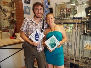 The following morning, Marc and I say goodbye to our friend Angelika, our complete mosaic creations in hand, ever so proud and happy for this creative #foodlover #artlover visit of Barcelona !