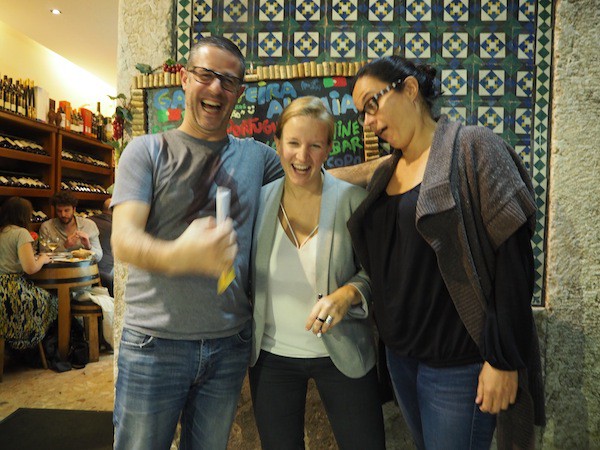 Zusammentreffen mit Freunden in Lissabon