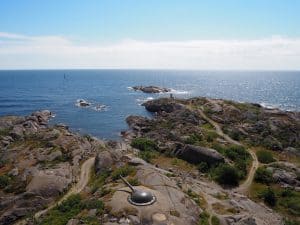 ... mit Blicken bis weit über das baltische Meer, hier an der südlichsten Spitze des Stockholmer Archipels.