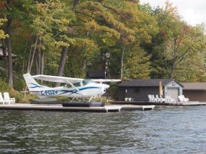 Some, of course, do it all the way in style, having their private little float plane parked in the "water yard" ..!