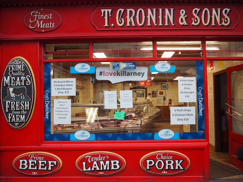 ... even the butcher in Killarney has a welcome note for #TBEXKillarney in his shop window!
