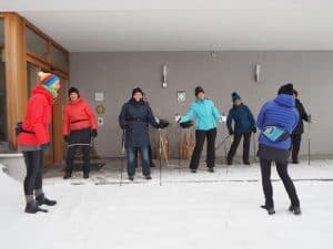 Gemeinschaft, das sind und waren für mich auch die tagtäglichen Wander- und Nordic-Walking-Runden hinein in die schneereiche Umgebung ...