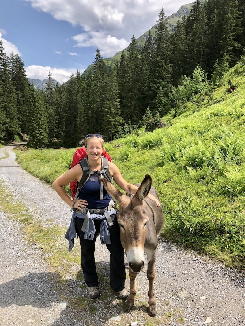 ... auch Hansi der Esel der zur Alpe gehört wird mir in Erinnerung bleiben!