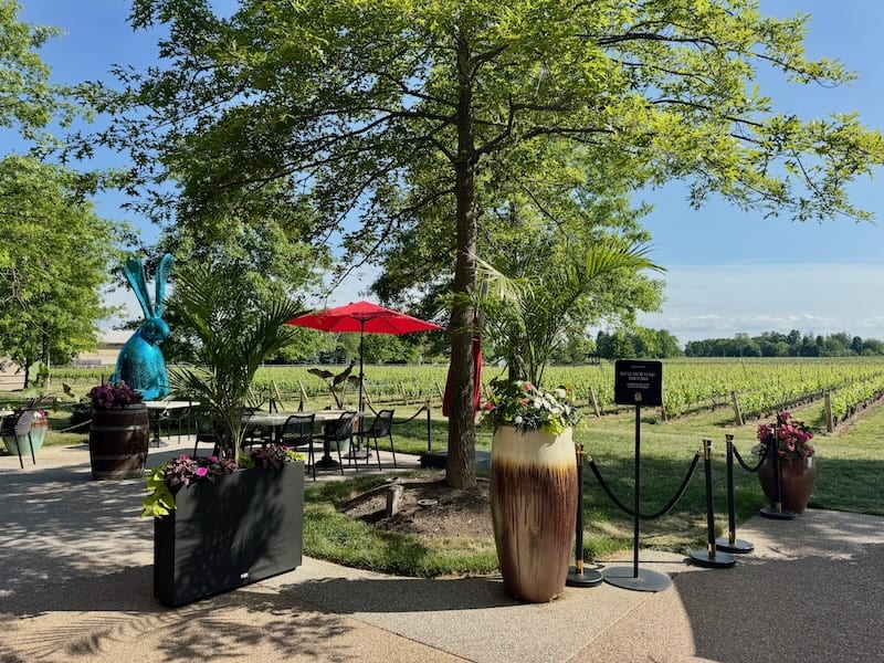 Two Sisters Vineyard verbindet Kunst, Kulinarik und Wein - ein wirklich schönes Ausflugsziel in Niagara-on-the-Lake.